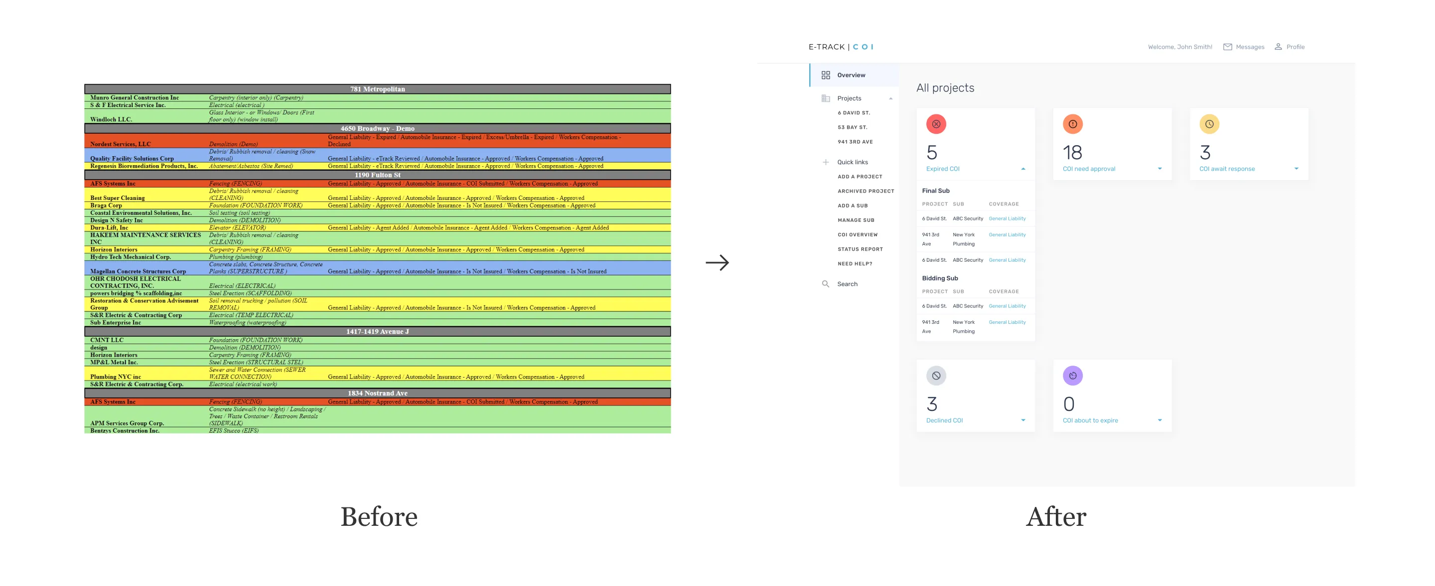 E-Track COI app