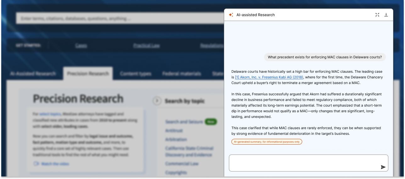 Westlaw AI-assisted research